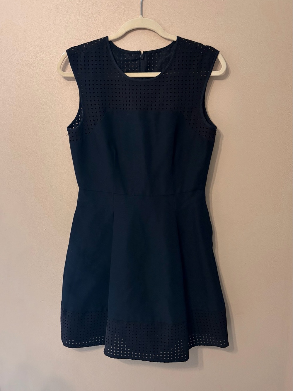 Black J. Crew Fit and Flare Sleeveless Black A-Line Dress Size 4